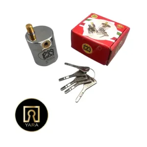 قفل استوانه‌ای گارددار 720 سه قاف با بدنه مقاوم، گارد محافظ و امنیت بالا عرضه شده در فروشگاه یارایراق
