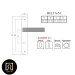 دستگیره پلاک ام سفید و کروم کد 939M دلتا-Delta از فروشگاه یارایراق