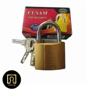قفل آویز گوسام سایز 63 کلید ناودانی عرضه شده در فروشگاه یارایراق