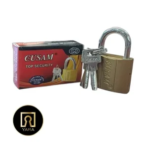 قفل آویز گوسام سایز 63 کلید ناودانی عرضه شده در فروشگاه یارایراق