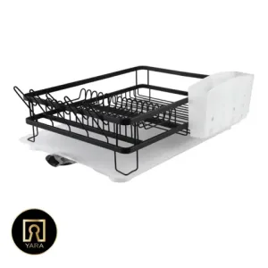 تصویر سبد آبچکان آلومینیومی یک طبقه مون برای نگهداری و خشک کردن ظروف داخل کابینت